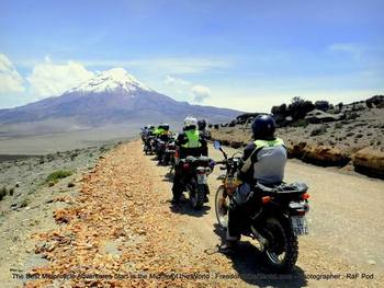 dirt road from salinas towards chimborazo ecuador motorcycle adventure tour