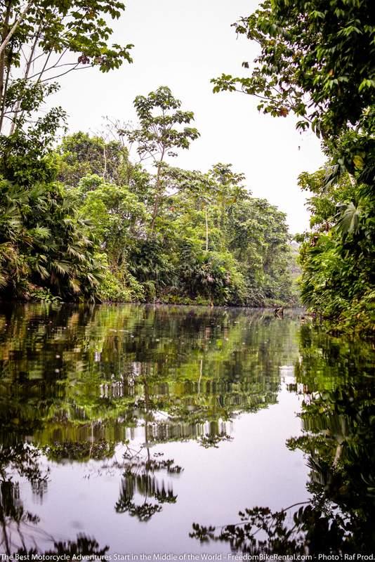 amazon jungle river in Ecuador motorcycle adventure tour