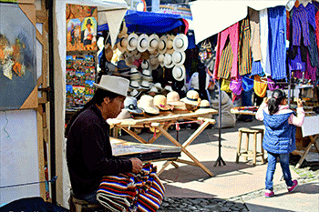 Marché du textile à Otavalo