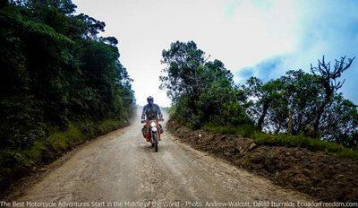 riding up towards chiriboga dirt bike ktm690 mtorocycle adventure tour