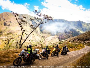 climbing up from cahuasqui ecuador motorcycle dirt adventure