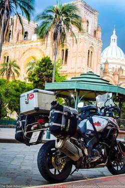 suzuki vstrom 1000 on motorcycle tour in cuenca ecuador