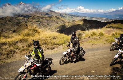dirt road swithbacks offroad ecuador motorcylcle excursion tour 4x4